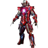 Hot Toys 1:6 Iron Man Mark XXXIII Armour Suit Up - Silver Centurion - Iron Man 3, Red