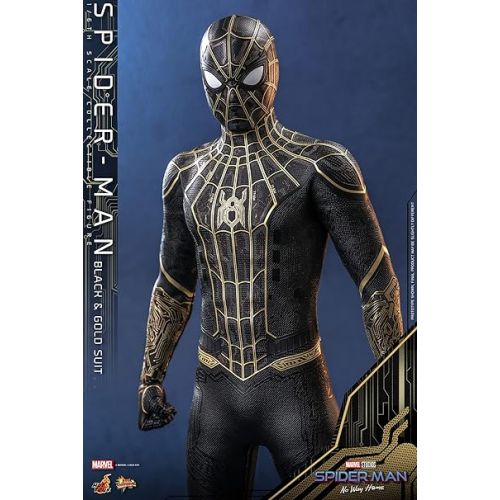 핫토이즈 Hot Toys 1:6 Spider-Man Black & Gold Suit - Spider-Man: No Way Home