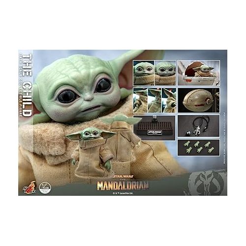 핫토이즈 Star Wars The Mandalorian 3 Inch Action Figure 1/4 Scale - The Child (Baby Yoda) Hot Toys 905872