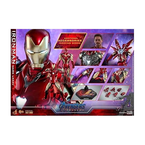 핫토이즈 Hot Toys Marvel: Avengers Endgame - Iron Man Mark LXXXV 1:6 Scale Figures, Multicolor, HT904599