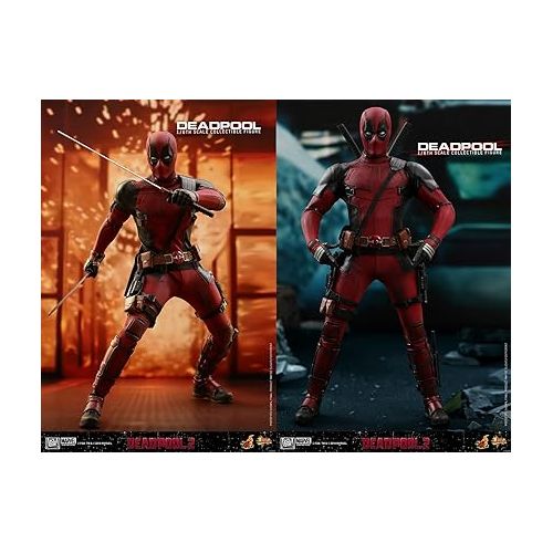 핫토이즈 Hot Toys HT903587 1:6 Deadpool II Movie Version, Red & Black