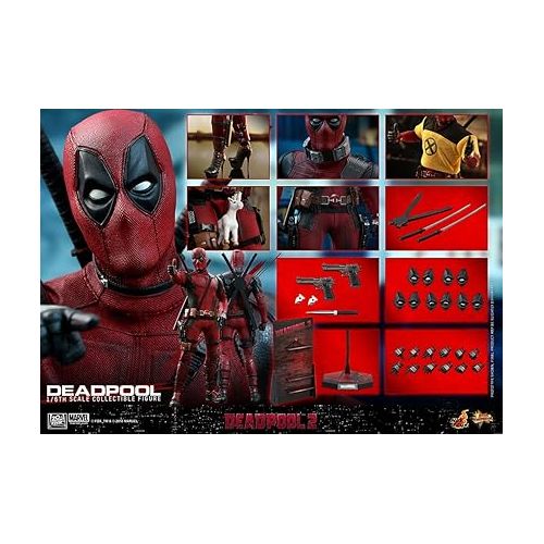 핫토이즈 Hot Toys HT903587 1:6 Deadpool II Movie Version, Red & Black