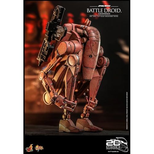 핫토이즈 Movie Masterpiece Star Wars Episode 2: Attack of The Clones Battle Droid (Geonosis) 1/6 Scale Figure, Brown, Height Approx. 12.2 inches (31 cm) MMS649