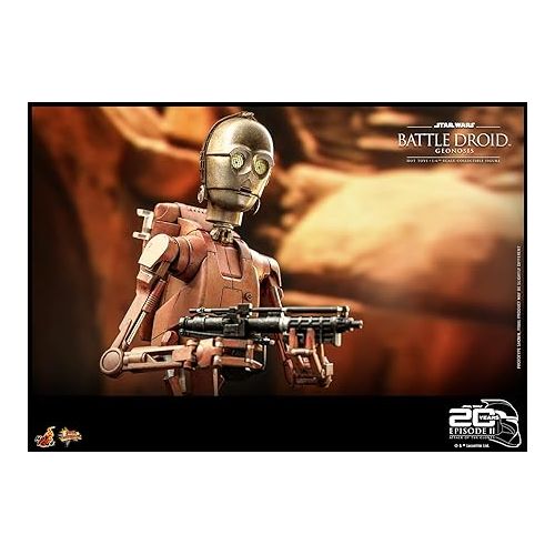 핫토이즈 Movie Masterpiece Star Wars Episode 2: Attack of The Clones Battle Droid (Geonosis) 1/6 Scale Figure, Brown, Height Approx. 12.2 inches (31 cm) MMS649