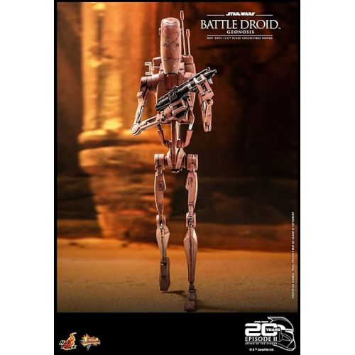 핫토이즈 Movie Masterpiece Star Wars Episode 2: Attack of The Clones Battle Droid (Geonosis) 1/6 Scale Figure, Brown, Height Approx. 12.2 inches (31 cm) MMS649