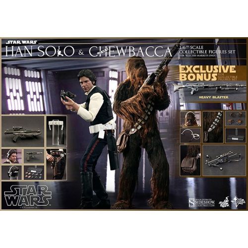 핫토이즈 Hot Toys Star Wars Han Solo and Chewbacca 16 Scale Figure Set w Bonus