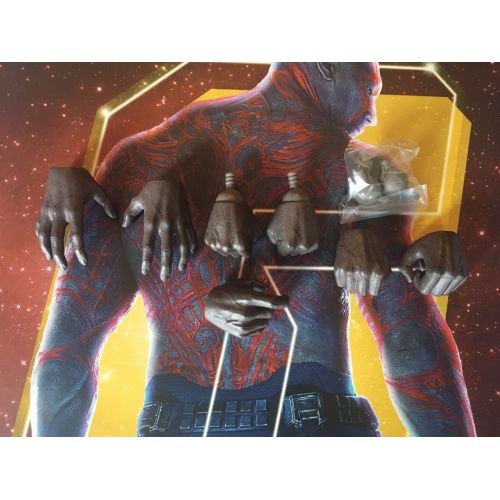 핫토이즈 Hot Toys Guardians of the Galaxy Drax Hands x 7 & Wrist Pegs loose 16th scale