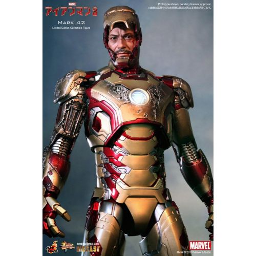 핫토이즈 Hot Toys Iron Man 3 Movie Masterpiece Iron Man Mark XLII Collectible Figure