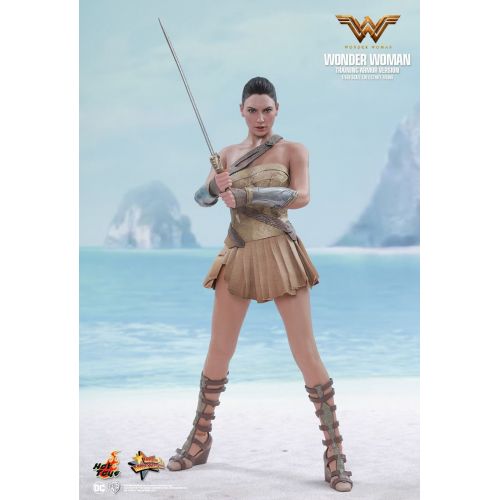 핫토이즈 Hot Toys HT Original DC Justice League Wonder Woman Gal Gadot 2.0 Movie Masterpiece 16th Scale Collectible Figures Training Armor Version Action Figurine Comics MMS424 Collection