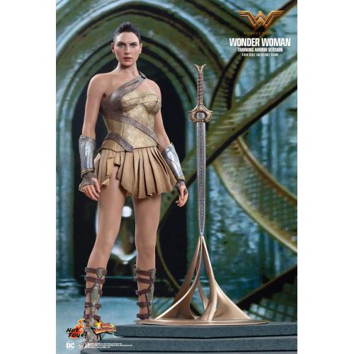 핫토이즈 Hot Toys HT Original DC Justice League Wonder Woman Gal Gadot 2.0 Movie Masterpiece 16th Scale Collectible Figures Training Armor Version Action Figurine Comics MMS424 Collection