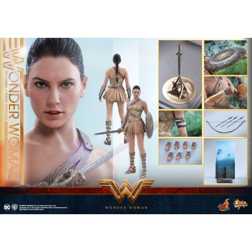 핫토이즈 Hot Toys HT Original DC Justice League Wonder Woman Gal Gadot 2.0 Movie Masterpiece 16th Scale Collectible Figures Training Armor Version Action Figurine Comics MMS424 Collection