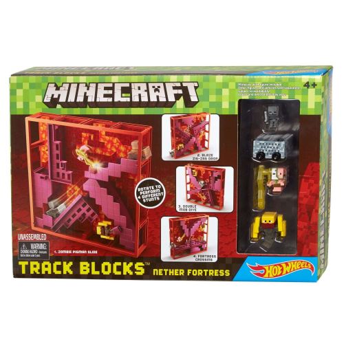  Hot Wheels Minecraft Track Blocks Nether Fortress Play Set