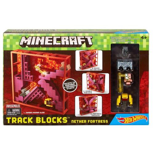  Hot Wheels Minecraft Track Blocks Nether Fortress Play Set