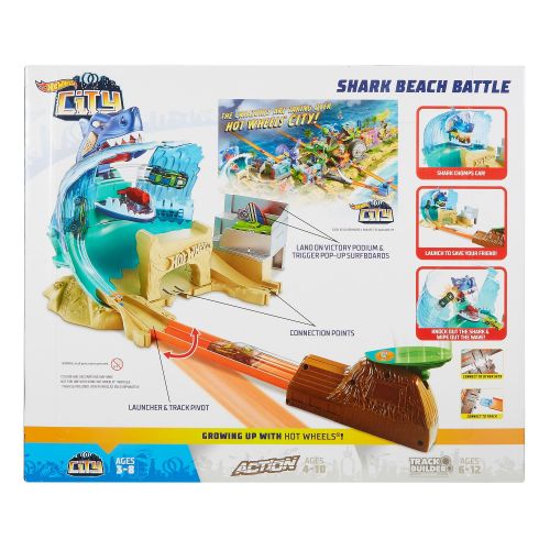  Hot Wheels City Shark Beach Battle Play Set for Ages 5Y+