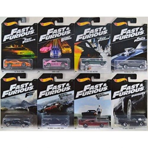  Hot Wheels Fast and Furious Set of 8 2016 Exclusive Limited Edition 1:64 Scale Collectible Die Cast Metal Toy Car Model