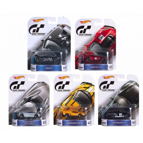  HW Hot Wheels 2016 Retro Entertainment Gran Turismo Set Of 5 164 Scale Collectible Die Cast Toy Model Cars