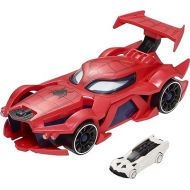 Hot Wheels Marvel Spider-Man Web-Car Launcher with Movement-Activated Eyes & 1:64 Scale Toy Character Car
