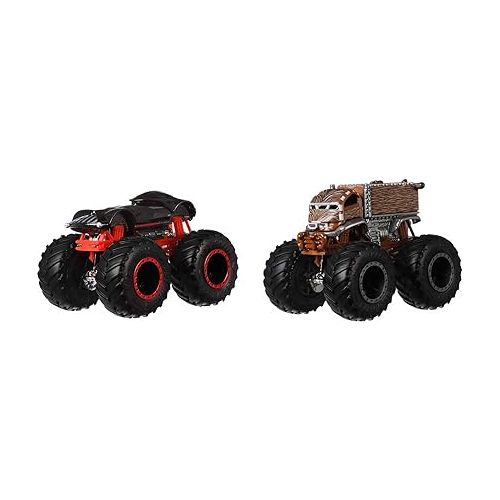  Hot Wheels Monster Trucks Demolition Doubles, Set of 2 Toy Monster Trucks in 1:64 Scale (Styles May Vary)