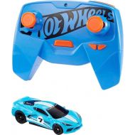 Hot Wheels RC C8 Corvette in 1:64 Scale, Remote-Control Toy Car with Controller & Track Adapter, Works On & Off Track