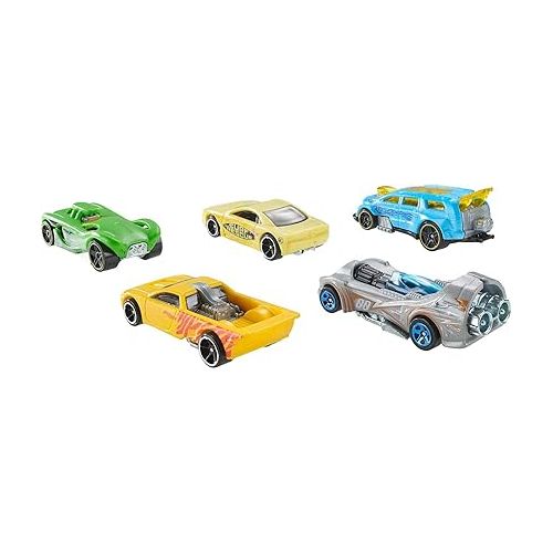  Hot Wheels Set of 5 Color Shifters Cars or Trucks in 1:64 Scale, Color Change Toy Vehicles (Styles May Vary) (Amazon Exclusive)