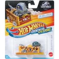 Hot Wheels RacerVerse Velociraptor Blue in Raptor Containment Cage 1:64 Diecast Vehicle