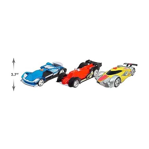  Hot Wheels Color Crashers Cyber Speeder, Motorized Toy Car with Lights & Sounds, Blue, Kids Toys for Ages 3 Up by Just Play