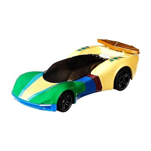  Hot Wheels Mattel Disney Princess Character Car 5-Pack, 5 Toy Cars in 1:64 Scale: Mulan, Snow White, Belle, Jasmine & Ariel