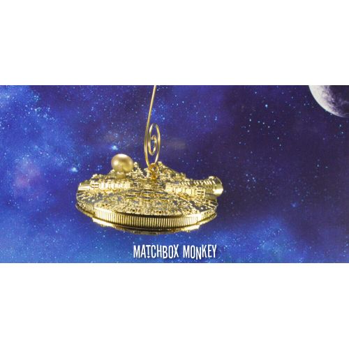  Hot Wheels RARE Gold Star Wars Millennium Falcon Ship Han Solo Christmas Ornament Adorno