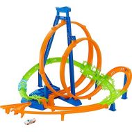 Hot Wheels Toy Car Track Set Action Epic Crash Dash with 1:64 Scale Car & 5 Crash Zones, Powered by Motorized Booster