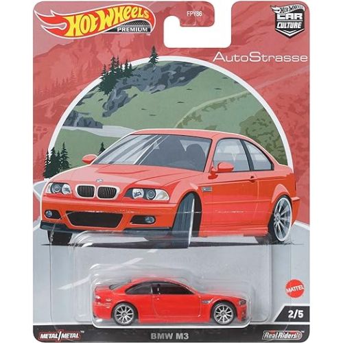  Hot Wheels Car Culture Circuit Legends Vehicles for 3 Kids Years Old & Up, Premium Collection of Car Culture 1:64 Scale Vehicles