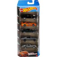 Hot Wheels Toy Cars 5-Pack, Set of 5 Fast & Furious Race & Drift Cars in 1:64 Scale with Exclusive Decos (Styles May Vary)