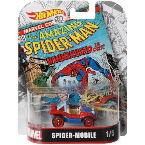  Hot Wheels Spider-Mobile Vehicle, 1:64 Scale