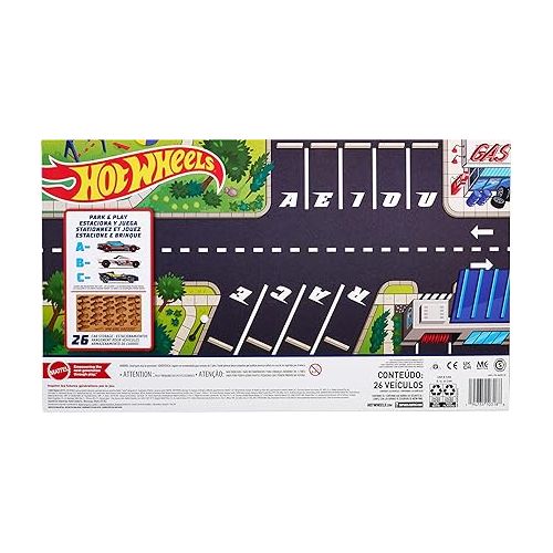  Hot Wheels ABC Racers, Set of 26 1:64 Scale Toy Cars & Trucks with an Alphabet Letter on Each, Colorful Vehicles, Learning Toys for Kids