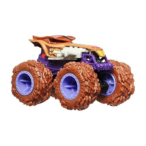  Hot Wheels Monster Trucks, 1:64 Scale Monster Trucks Toy Trucks, Set of 4, Giant Wheels, Favorite Characters and Cool Designs (Amazon Exclusive)