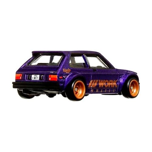  Hot Wheels Car Culture Circuit Legends Vehicles for 3 Kids Years Old & Up, 81 Toyota Starlet Kp61, Premium Collection of Car Culture 1:64 Scale Vehicles