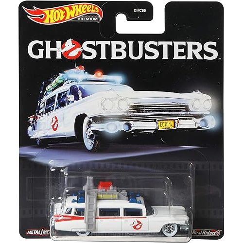 Hot Wheels Real Riders Ghostbusters Classic ECTO-1 Die-Cast Vehicle 1:64 Scale