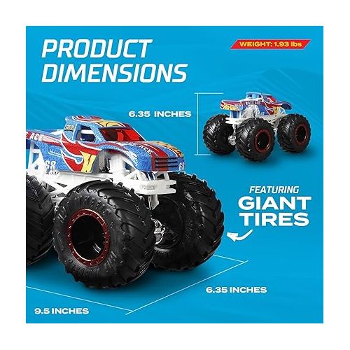  Hot Wheels Monster Trucks Live 8-Pack, Multipack of 1:64 Scale Toy Monster Trucks, Characters from The Live Show, Smashing & Crashing Trucks, Toy for Kids 3 Years Old & Up