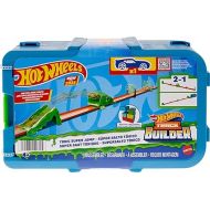 Hot Wheels Track Builder Playset Toxic Super Jump Pack with 1:64 Scale Toy Car & 10 Component Parts in Modular Storage Box