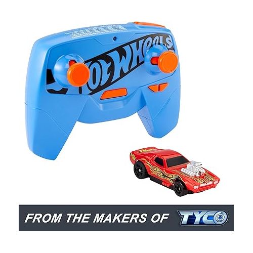  Hot Wheels RC Toy Car, Remote-Control Rodger Dodger in 1:64 Scale, Works On- & Off-Track