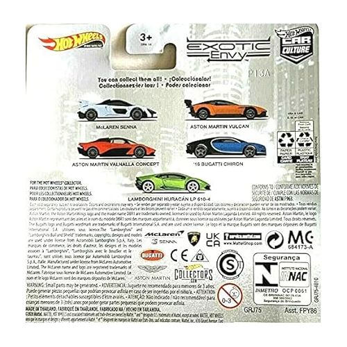  Metal Hotwheels Premium Car Culture Lamborghin Huracan LP 610-4 [Green] - Exotic Envy 5/5 for Unisex Children
