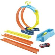 Hot Wheels Track Builder Playset Split Loop Pack & 1 Toy Car in 1:64 Scale, Compatible with Other Sets