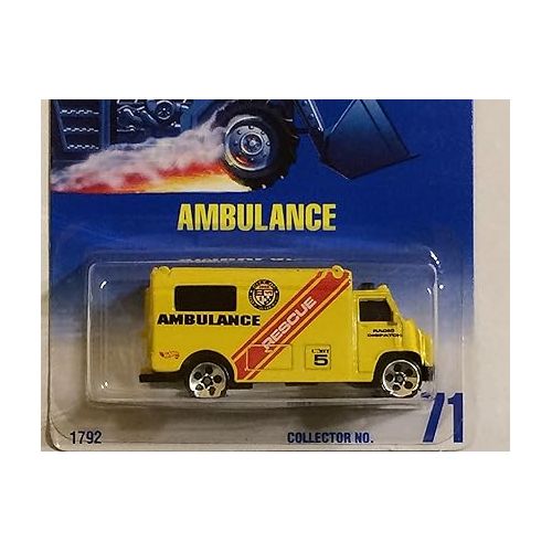  Hot Wheels 1991-71 Ambulance Blue Card 1:64 Scale