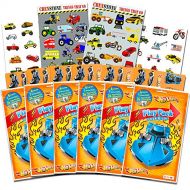 Hot Wheels Party Favors Pack ~ Bundle of 6 Hot Wheels Play Packs Filled with Stickers, Coloring Books, Crayons with Bonus Stickers (Hot Wheels Party Supplies)