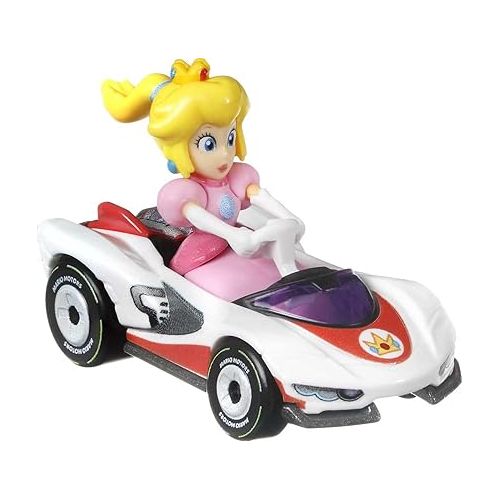  Hot Wheels Mario Kart Toy Vehicle 4-Pack, Collectible Set of 4 Fan-Favorite Characters includes First-Appearance Orange Shy Guy