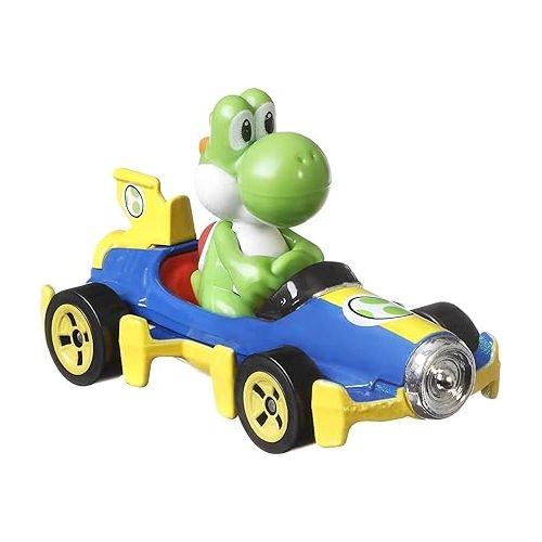  Hot Wheels Mario Kart Toy Vehicle 4-Pack, Collectible Set of 4 Fan-Favorite Characters includes First-Appearance Orange Shy Guy