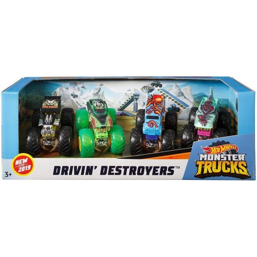  [아마존베스트]Hot Wheels Monster Trucks 1: 64, 4 Pack Vehicles (Styles May Vary)