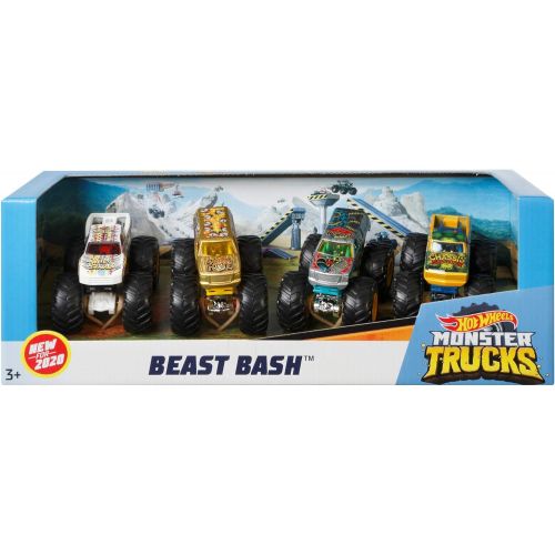  Hot Wheels Monster TRUCKSS 1:64 4-Pack AST Vehicles