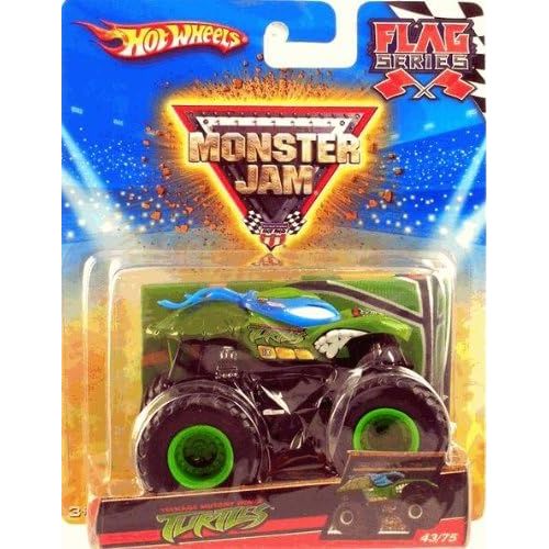  Hot Wheels Monster Jam Teenage Mutant Ninja Turtles Flag Series # 43/75, 1:64 Scale (Small Truck)