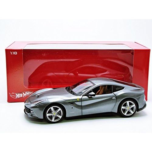  Hot wheels BCJ74 Ferrari F12 Berlinetta Grey 1/18 Diecast Car Model by Hotwheels