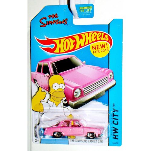  Hot Wheels 2015 HW City The Simpsons Family Car 56/250, Pink